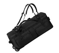 MotiveTech Bagage Pliable Trolley Sac Convertible Valise Résistante Ouverture Zippée Compartiment Extensible Roues Souples Déplacements Simples pour, Noir