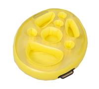 MotiveTech Bar Flottant Piscine Pratique Plateau Gonflable avec Porte-Gobelets Glacière Plateau avec Compartiments pour Familles, Jaune, 70 50 10cm