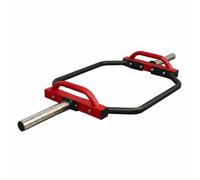 MotiveTech Barre Hexagonale Haltérophilie Bar Barre Olympique Barre de Soulevé Hex Conception pour Centrée et Guidée avec Châssis Acier, Noir Et Rouge