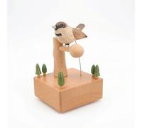 MotiveTech Boîte à Musique en Bois Musicale Boîte à Musique Électrique Mini Coffret Musical pour Chambre Bébé, Bureau, Style to 2