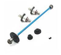 MotiveTech Boîte de Vitesses Véhicule Pièces Transmission RC Pignons Différentiel avec Roulements Arbre Central Métal Compatibles 1/12 124016 124017 124018, Bleu Ciel