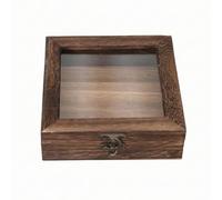 MotiveTech Boîte Présentation Spécimens | Décoratif, Vitrine pr Insectes, Rectangulaire, Vitrine en Bois pr Spécimens, Étagère, Bureau, Collectionneurs, 20x20x4.5cm