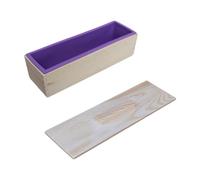 MotiveTech Boîte Rectangulaire En Bois avec Couvercle pour Moulage de de Savon DIY, Violet