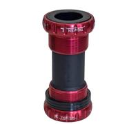 MotiveTech Boîtier de Pédalier Vélo Fileté BSA Axe 24 Mm Coquille Creuse Roulements Scellés INOX Durables Alliage et Compatible Largeur 68 à 73 Mm Suitable pour, Rouge