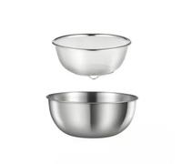 MotiveTech Bol D'égage Passoire Fine Compact Égoir à Riz pr Cuisiniers, 23CM+22CM