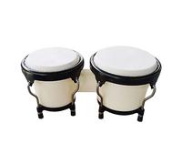 MotiveTech Bongo Drum Percussion Enfants Éducation Musicale Jouet D'Apprentissage Matériaux Durables Adapté pour Activité Périscolaire Animation Festive, Blanche