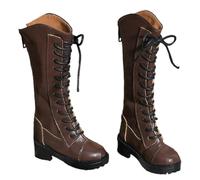 MotiveTech Bottes Miniature pour Figurine Accessoires Chaussures Femme Figurine Échelle 1/3 Modèle de Collection Matériau PU Fonction Surface Réaliste Adaptées, CafÉ