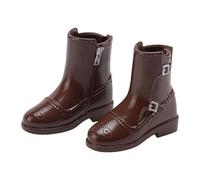 MotiveTech Bottes Miniatures Figurine Bottes Cheville avec Réaliste pour Accessoires Poupée 1/8 En PVC Solides Adaptés à La Collection Jeu Décoration Intér, Brun