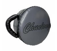 MotiveTech Bouclier d'Entraînement de Boxe Coussin Rond Pao Cible Protège-Tibia Structure en Cuir Synthétique et Coutures Renforcées pour Coups et Genoux Prise, Gris