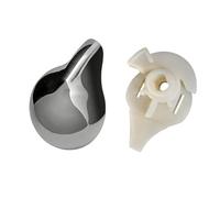 MotiveTech Bouton de Douche Remplacement Poignée Robinet Baignoire Accessoire Décoration Surface Polie PP Résistant Montage Simple Adapté pour Salle de Bain Fami, Placage