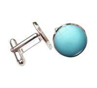 MotiveTech Boutons de Manchette Hommes Boutons de Manchette Bijoux Accessoires Tenue Chemise Décorés d'Astres Sous Verre Clair Mécanisme Pivotant Classique, Uranus