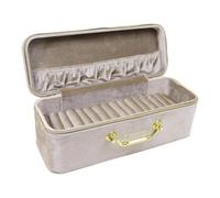 MotiveTech Bracelet Organisateur de Bijoux avec Couvercle Transparent Présentoir pour Bracelets Bagues et Colliers en Velours Boîte de Rangement Résistante à La, CafÉ