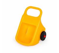 MotiveTech Brouette en Plastique Léger Brouette à Pousser Lavable Jouet à Pousser pour Intérieur, Jaune