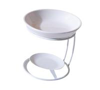 MotiveTech Brûleur D'huiles Essentielles En Fer, Porte-bougie, Huile, Idéal pour La Relaxation, Le Sommeil et Comme Décoration Intérieure, Blanc