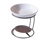 MotiveTech Brûleur D'huiles Essentielles En Fer, Porte-bougie, Huile, Idéal pour La Relaxation, Le Sommeil et Comme Décoration Intérieure, Noir