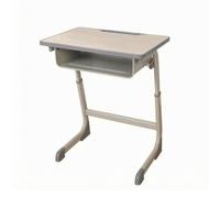MotiveTech Bureau d'Étude Enfant Table d'Écolier Enfant avec Étagère Ajustable 64 à 76 Cm Poignée Rainurée Ergonomique Cadre Métal Rangement