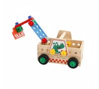 MotiveTech Bus d'Assemblage Enfants Jouet Éducatif Bus en Bois Planche d'Exploration Coffret de Montage Matériel Bois Soigné Encouragement Curiosité et Autonomie