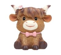 MotiveTech Cache-Pot Décoratif en Résine à l'image d'une Vache pour Petits Espaces Étagères Tables Jardins, A