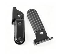 MotiveTech Cale-Pieds avant Antidérapant Repose-Pieds Pliable Résistant à la Rouille Accessoire pour Trajets Quotidiens, Noir, 7cm