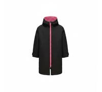 MotiveTech Cape de Surf Enfant Robe de Bain à Capuche Manteau de Change Poncho Intérieur Doux Entretien du Corps au Froid Zip Intégral Rangement Facile Adaptée, Noir Rose, Numeric_10