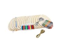 MotiveTech Carillon de Pâques Kit Artisanat Bois Figurine Lapin Œuf Poussin Suspension Décorative DIY à Peindre Activité Ludique Convient pour Enfants Anniversai, Style B