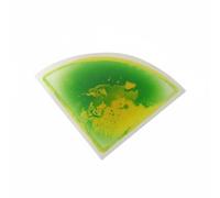 MotiveTech Carreau de Sol Décoratif Triangle Interactif Géométrique PVC Motif Vivant avec Effet Coloré Adapté aux Enfants Décoration, Vert Jaune