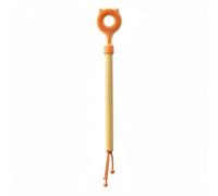 MotiveTech Cat Massage Groomer Bâton de Jeu Rétractable Brosse Grattoir Teaser Tête Double Face en et TPE pour Massage Doux et Toilettage Longueur55cm Adapté aux, Orange-Jaune