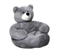 MotiveTech Cat Sofa Bed Fauteuil Peluche Chat pour Animaux Niche Semi Fermée Coussin Douillet Style Animal Dessiné Housse Amovible Lavable Dessous, Gray S