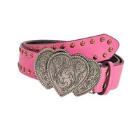 MotiveTech Ceinture de Cowboy Western Vintage Confortable pour Femme, 1,5" de Large, Rose