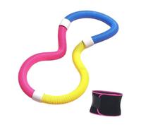 MotiveTech Cerceau D'entraînement avec Ceinture de Taille, Idéal pour Le Pilates, Bleu Jaune 1.2 Kg