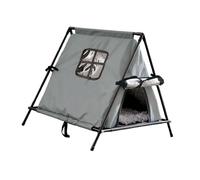 MotiveTech Chat Tent House Original pour Animaux de Compagnie Tente Cave Douillette avec Ouverture Percée pour Chat et Chien Lit Tunnel Portable en Tissu Oxford, Gray L