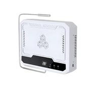 MotiveTech Chauffage avec Support Métallique Compact Mini Radiateur Électrique Numérique Réchauffeur d’air pour Reptiles, Nouveaux Animaux Compagnie, Vivarium, Blanc, NR-14 Blanc Prise UE