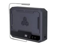 MotiveTech Chauffage avec Support Métallique Compact Mini Radiateur Électrique Numérique Réchauffeur d’air pour Reptiles, Nouveaux Animaux Compagnie, Vivarium, Noir, NR-14 Noir Prise UE
