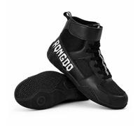 MotiveTech Chaussures Pugilat Montantes Respirantes Baskets Pugilat Angle Légères pour Sparring, Noir, Noir Et Blanc, Numeric_36