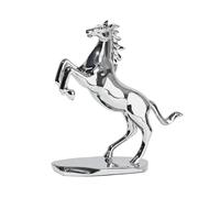 MotiveTech Cheval Sculpture Statuette Cheval En Résine Ornement Créatif Figurine Décorative Table Accent pour Salon Chambre Bibliothèque Bureau Entrée Magasin Ca, Cheval Argenté Cabré