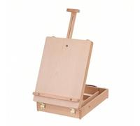 MotiveTech Chevalet Table avec Boîte Rangement Réglable Boîte Chevalet Compact Présentoir pour Débutants, Enfants, Atelier