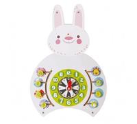 MotiveTech Children Learning Board Panneau Sensoriel Planche d'Activités Tableau Éducatif Jeu Mural en Bois à Thème Animal Éléments Rotatifs et Glissières, Style to 5