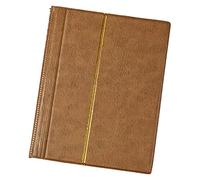 MotiveTech Classeur de Collection de Timbres avec 10 Feuilles pour Les Passionnés, Brun