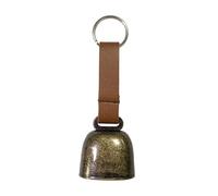 MotiveTech Clochette Loud Bear avec Lanière en Cuir PU, Porte-clés Polyvalent, Clochette pour Animaux de Compagnie pour éviter de La Perdre Lors de Randonnées, D, Bronze Vert