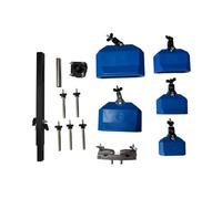MotiveTech Clochettes de Percussion Ensemble Cloche Vache Support Cinq Cloches Réglable Ton Clair Découpe Dans pour Répétitions Scène et Studio Adapté aux, Bleu, style to 8