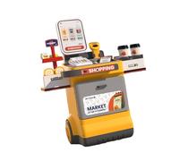 MotiveTech Coffret de Jeu pour Enfants, Activité de Magasin, Ensemble Alimentaire et Accessoires, Jaune