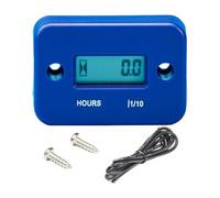 MotiveTech Compteur Heures Inductif Étanche pour Moteurs à Essence Marine Karting avec Fonction Chronométrage Précise Jusqu’à 9999.9 Heures, Bleu