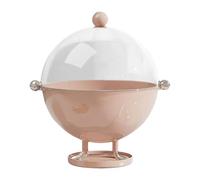 MotiveTech Corbeille à Fruits Présentoir Décoratif Bol de Stockage Panier de Élégante avec Couvercle Anti-poussière Adapté pour Le Salon La, Rose