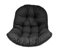 MotiveTech Coussin de Chaise œuf, Conçu pour Un Usage Intérieur et Extérieur, Noir