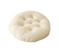MotiveTech Coussin de Siège Galette Ronde Rembourrage pour Balancelle et Fauteuil Suspendu en Laine d'agneau Douce et Confortable Convient pour Le, Blanc