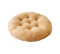 MotiveTech Coussin de Siège Galette Ronde Rembourrage pour Balancelle et Fauteuil Suspendu en Laine d'agneau Douce et Confortable Convient pour Le, Bronzage Clair