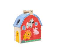 MotiveTech Cube d'Activité Enfant Jouet Éducatif Puzzle Bloc Maison d'Éveil Bois Trieur Formes Animaux Labyrinthe de Perles Manipulation Sensorielle Résolution