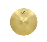 MotiveTech Cymbale Percussion Brillant Cymbale En Laiton Polyvalent Charleston pour Batteurs, Répétition, 8 Pouces