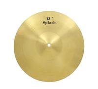 MotiveTech Cymbale Percussion Brillant Cymbale En Laiton Polyvalent Charleston pour Batteurs, Répétition, 12 Pouces
