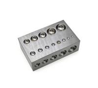 MotiveTech Dé à Emboutir Poli Bloc Dappage En Acier Précis Bloc Formage avec Cavités pour Bijoutiers, Bijouterie, Métallurgie, Atelier, A - 102x64x34mm, 1580g, Trous De 5-20mm